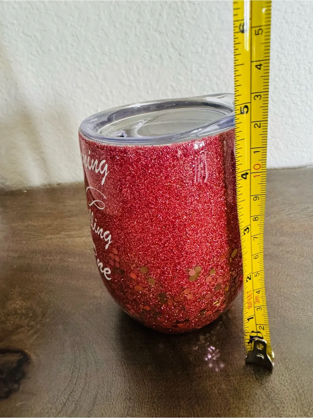 Glitter Handmade Travel Running Wine Glass Tumbler